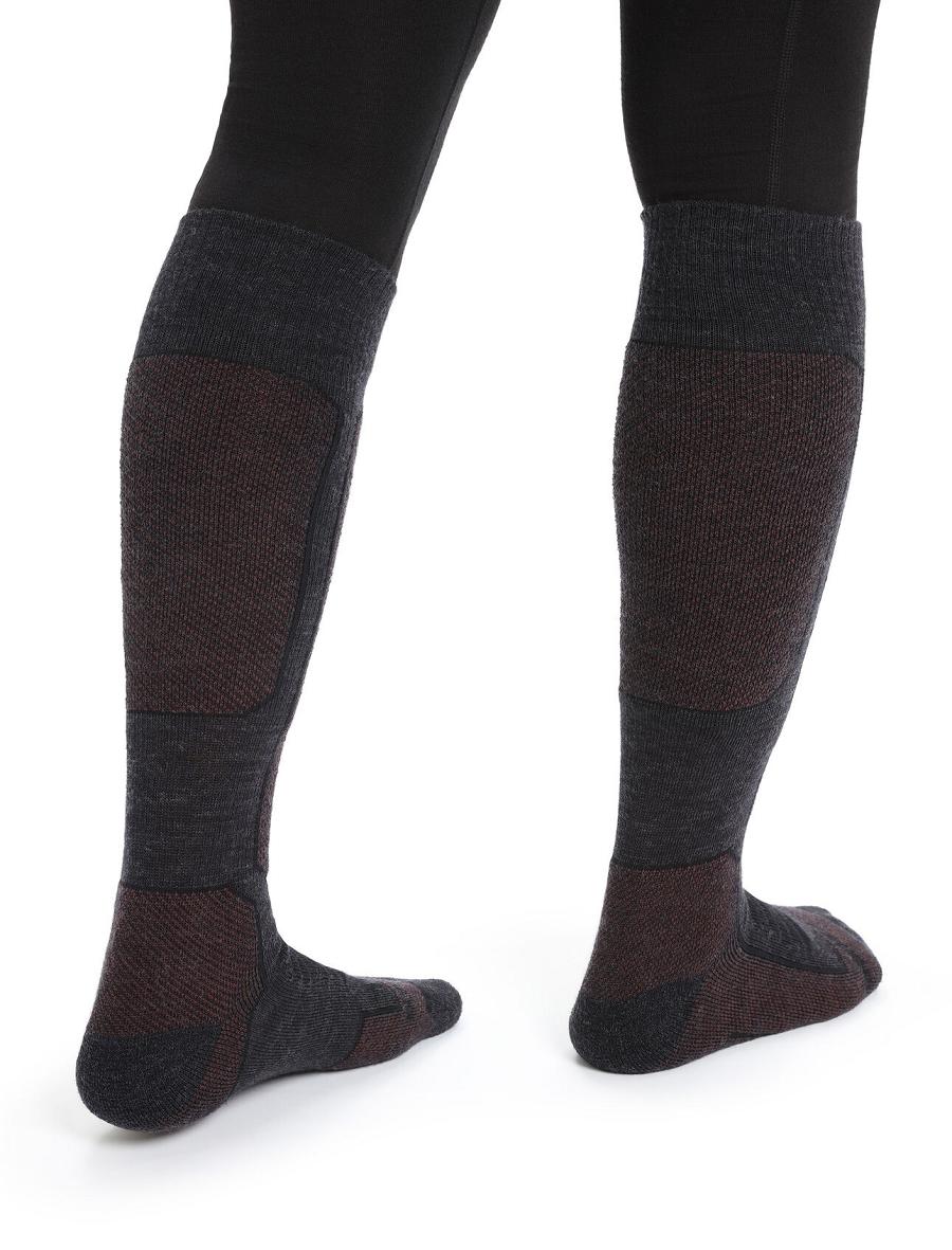 Chaussettes Icebreaker Merino Ski+ Medium Over the Calf Femme Noir | FR 1420MQZA